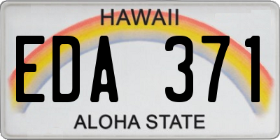 HI license plate EDA371