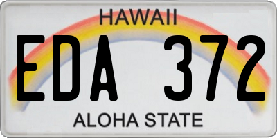 HI license plate EDA372