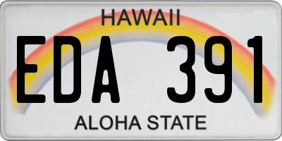 HI license plate EDA391