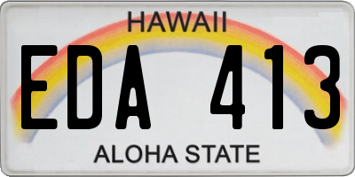 HI license plate EDA413