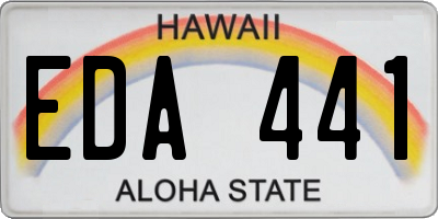 HI license plate EDA441