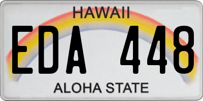 HI license plate EDA448