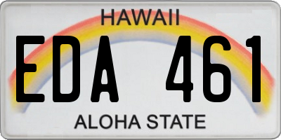 HI license plate EDA461