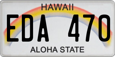 HI license plate EDA470