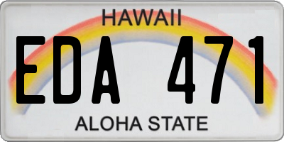 HI license plate EDA471