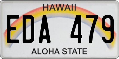 HI license plate EDA479
