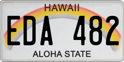 HI license plate EDA482