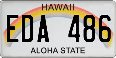 HI license plate EDA486
