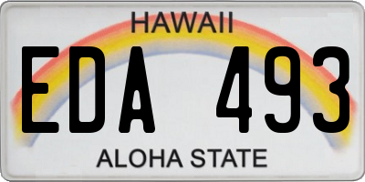 HI license plate EDA493