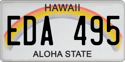HI license plate EDA495