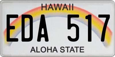 HI license plate EDA517