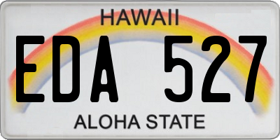 HI license plate EDA527