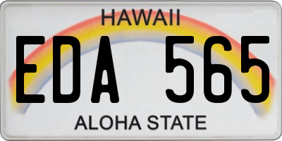 HI license plate EDA565