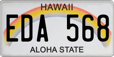 HI license plate EDA568