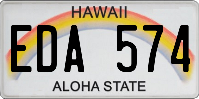 HI license plate EDA574