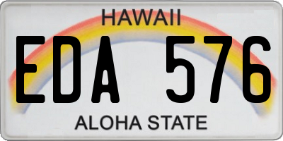 HI license plate EDA576