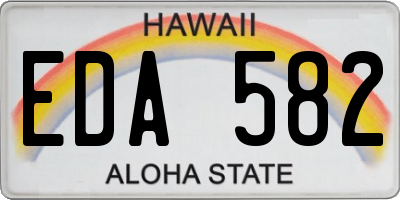 HI license plate EDA582