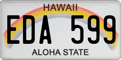 HI license plate EDA599
