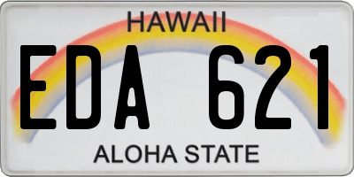 HI license plate EDA621
