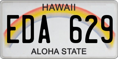 HI license plate EDA629