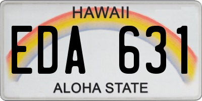 HI license plate EDA631