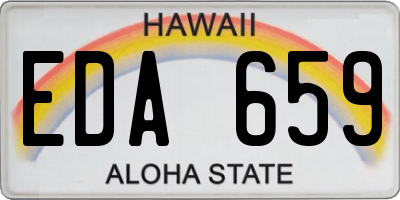 HI license plate EDA659