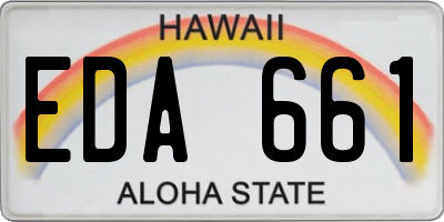 HI license plate EDA661