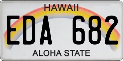 HI license plate EDA682