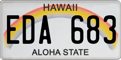 HI license plate EDA683