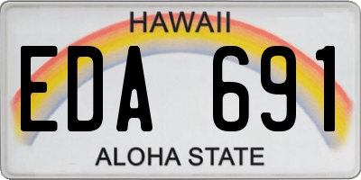 HI license plate EDA691