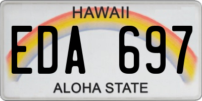 HI license plate EDA697