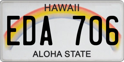 HI license plate EDA706