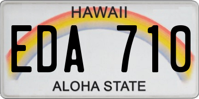 HI license plate EDA710