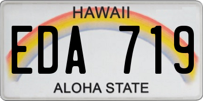 HI license plate EDA719