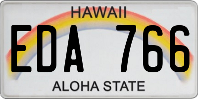 HI license plate EDA766