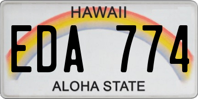 HI license plate EDA774