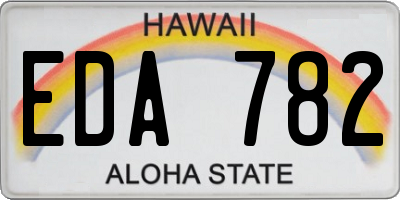 HI license plate EDA782