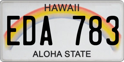 HI license plate EDA783