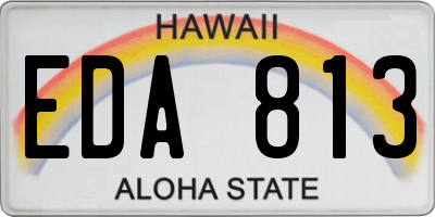 HI license plate EDA813