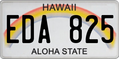 HI license plate EDA825