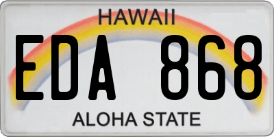 HI license plate EDA868