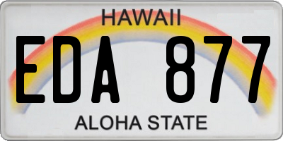 HI license plate EDA877