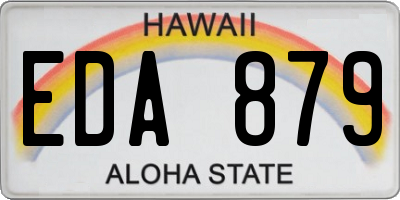 HI license plate EDA879