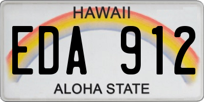 HI license plate EDA912