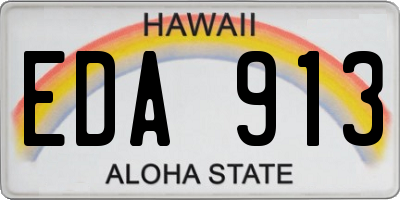 HI license plate EDA913