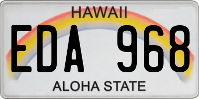 HI license plate EDA968