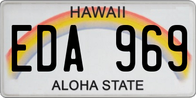 HI license plate EDA969