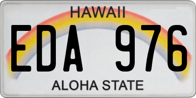 HI license plate EDA976