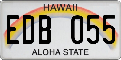 HI license plate EDB055