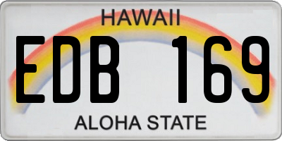 HI license plate EDB169